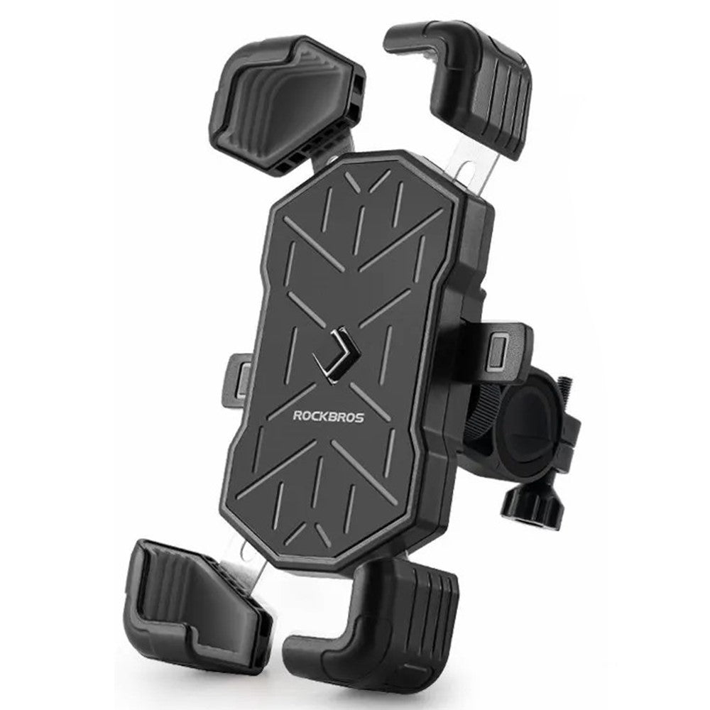 ROCKBROS HW-117 – Support Téléphone Vélo & Moto | Porte-Smartphone Universel Antichoc à Fixation Rapide pour Guidon E-Bike et Moto, Compatible 4.5”-7.2”