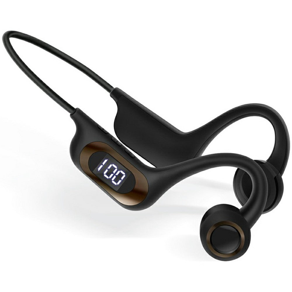 🎧 AKZ-G6 – Casque à Conduction Osseuse Bluetooth 5.3 avec Affichage LED & Support Carte TF