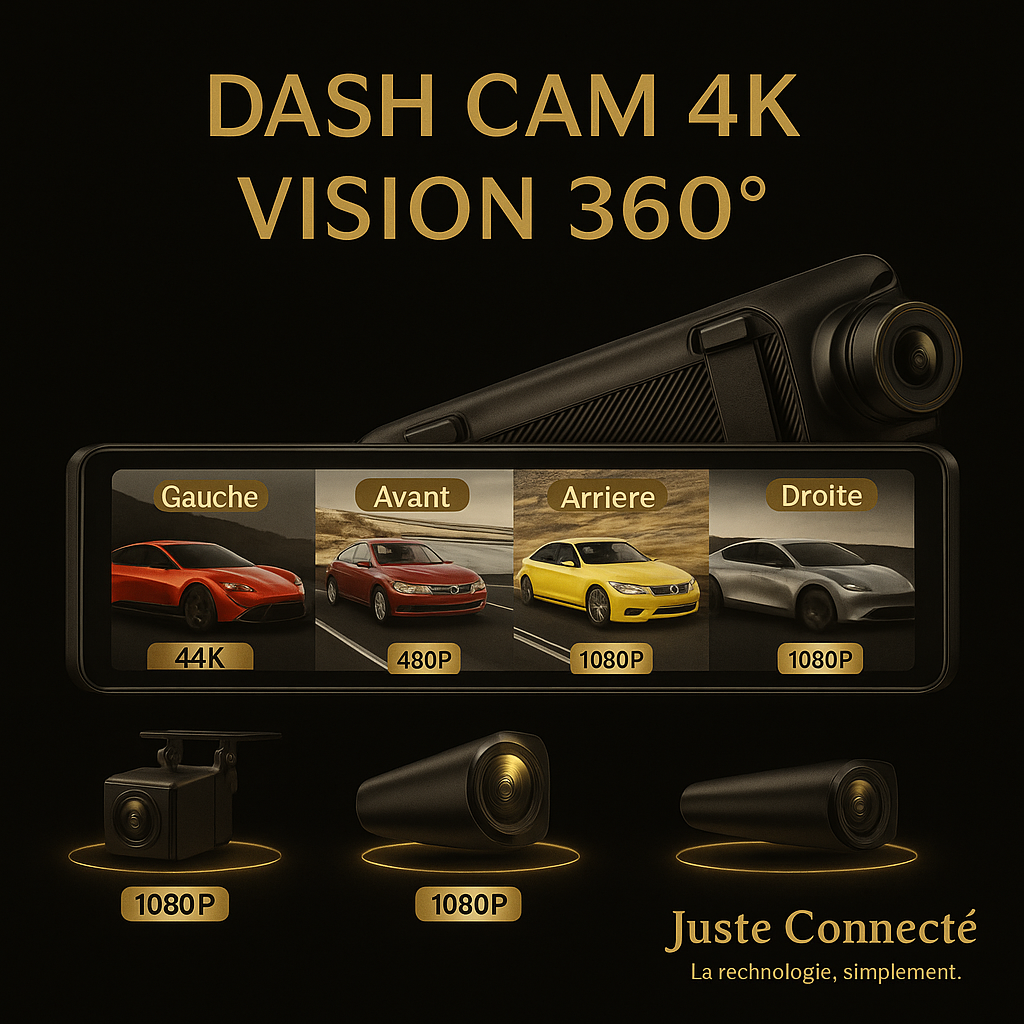 đ Dashcam 4K Multi-CamĂ©ras avec DĂ©tection dâAngles Morts & ADAS â Ăcran 12ââ IPS