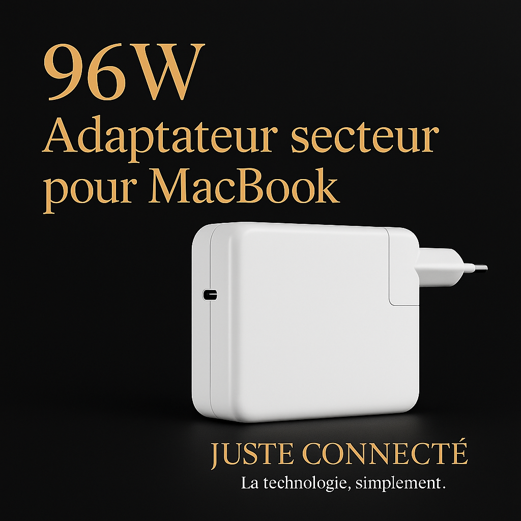 Chargeur USB-C Power Delivery – Compatible MacBook & iPad
– 30W à 140W