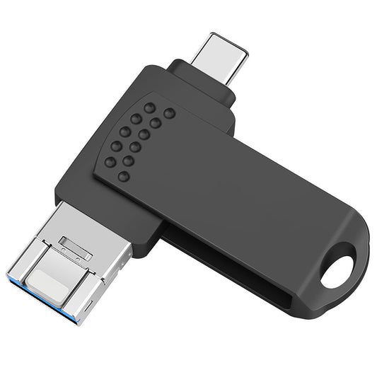 Clé USB 3-en-1 256 Go – Type-C, Lightning & USB 3.0 – Stockage rapide et portable pour iPhone, Android & PC