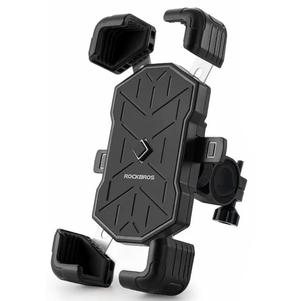 ROCKBROS HW-117 – Support Téléphone Vélo & Moto | Porte-Smartphone Universel Antichoc à Fixation Rapide pour Guidon E-Bike et Moto, Compatible 4.5”-7.2”