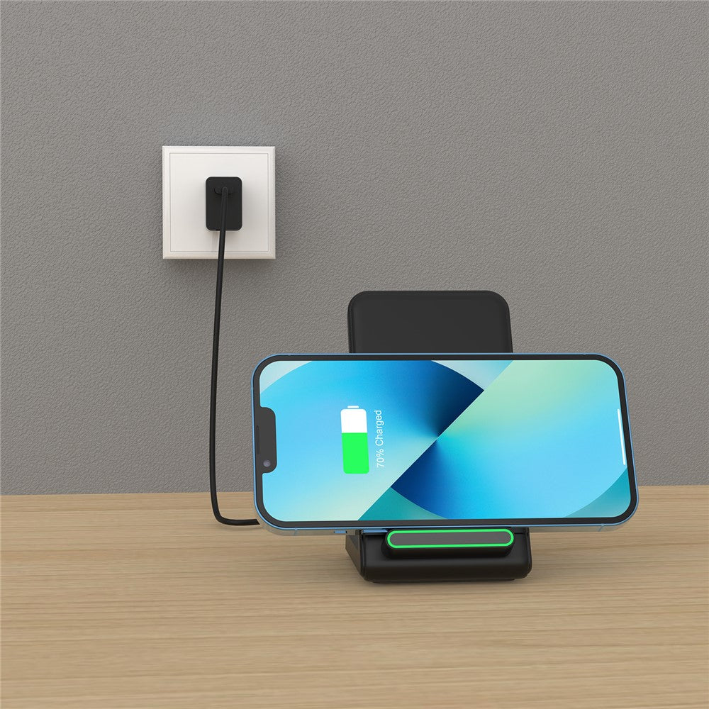 ⚡ Chargeur Sans Fil 2 en 1 avec Support Téléphone – Recharge Rapide & Bureau Organisé