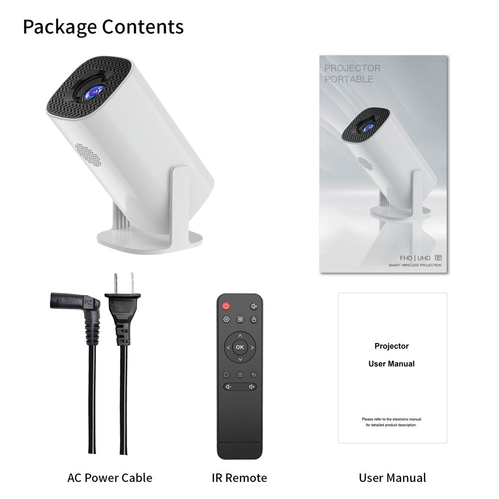 Projecteur P30 Mini – Android 11, WiFi 6, Bluetooth, Home Cinéma 4K UHD 1080P