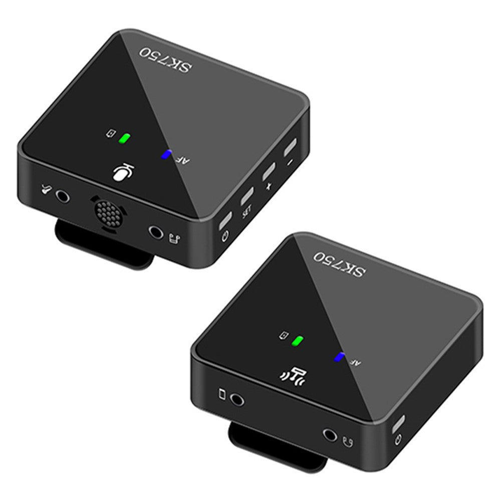 🎤 SK750 Micro Cravate Sans Fil – Système UHF Multi-fonctions avec Récepteur & Transmetteur | Compatible Smartphone, PC & Appareil Photo | Idéal Interview, Live & Enregistrement Pro