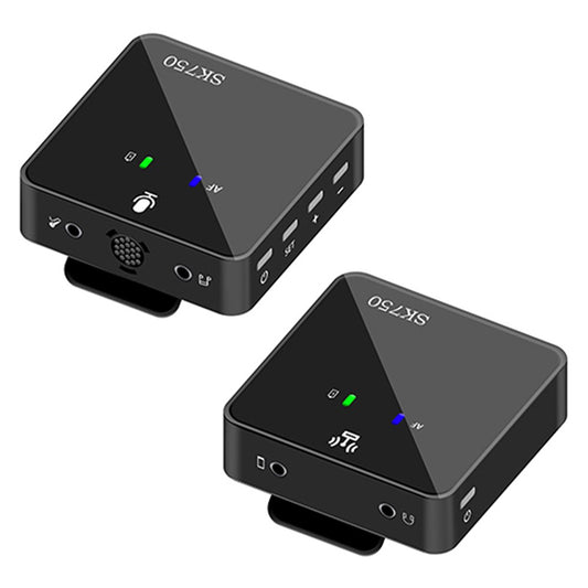 🎤 SK750 Micro Cravate Sans Fil – Système UHF Multi-fonctions avec Récepteur & Transmetteur | Compatible Smartphone, PC & Appareil Photo | Idéal Interview, Live & Enregistrement Pro