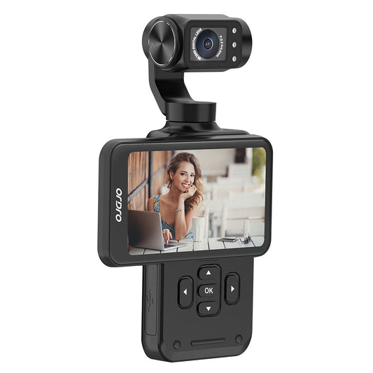 ORDRO M5 – Caméra de Poche HD DV avec Stabilisateur 3 Axes, Écran Tactile Rotatif 3,5”, Vlogging & Voyage