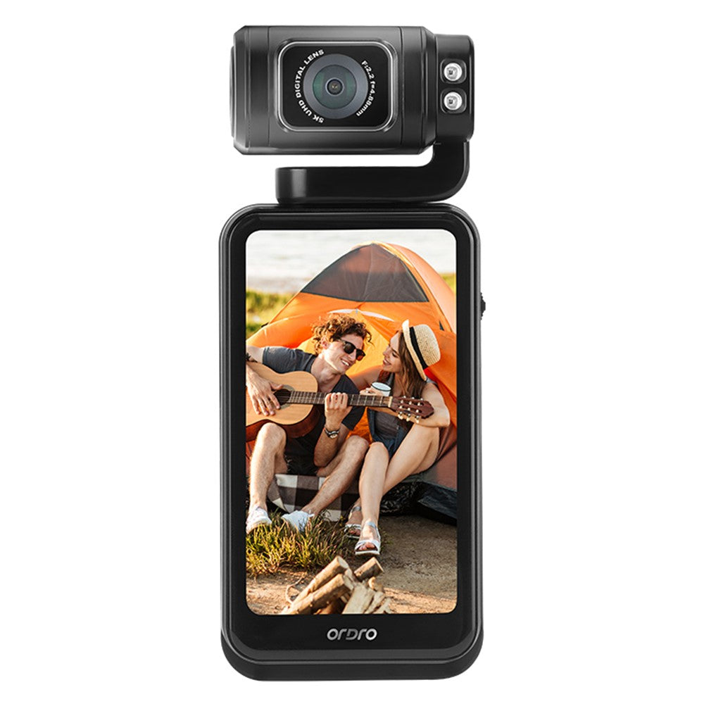 ORDRO M3 Caméra de Poche Portable 5K – Écran 3,5” Rotatif 180° avec WiFi & Vision Nocturne