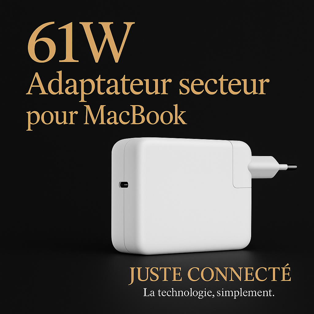 Chargeur USB-C Power Delivery – Compatible MacBook & iPad
– 30W à 140W