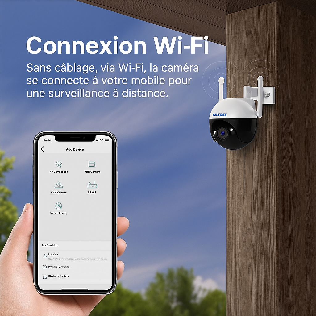 Caméra de Surveillance WiFi PTZ ESCAM QF300 – 3MP, Vision Nocturne Couleur, Suivi Automatique AI, Audio Bidirectionnel, IP66 Étanche