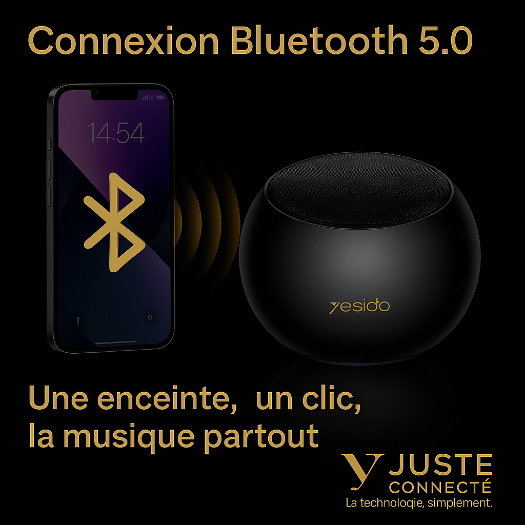 YESIDO YSW33 – Enceinte Bluetooth TWS Portable | Mini Haut-Parleur Sans Fil en Alliage d’Aluminium, Son Stéréo HD et Connexion Rapide