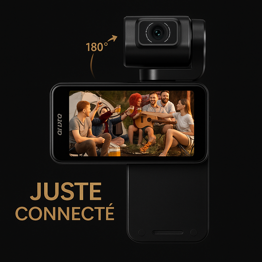 ORDRO M3 Caméra de Poche Portable 5K – Écran 3,5” Rotatif 180° avec WiFi & Vision Nocturne