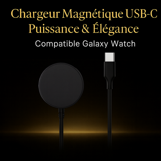 ⚡ Chargeur Magnétique USB-C pour Galaxy Watch – Charge Rapide & Sécurisée