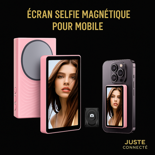 📱 Écran Selfie MagSafe™ – L’allié ultime des créateurs de contenu